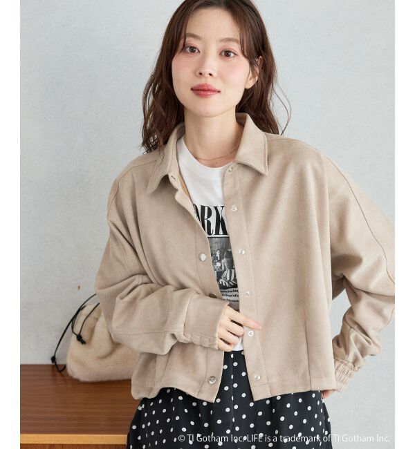  「《WEB限定》フェイクスエードシャツジャケット」|その他|