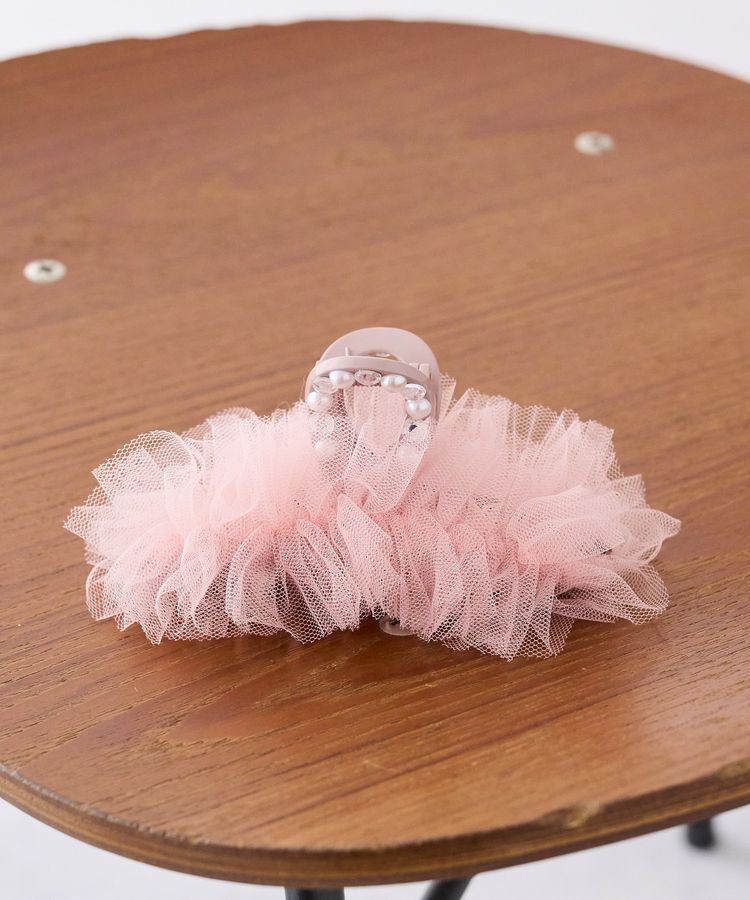 Maison de FLEUR「チュールビジューバンスクリップ」|その他|ピンク