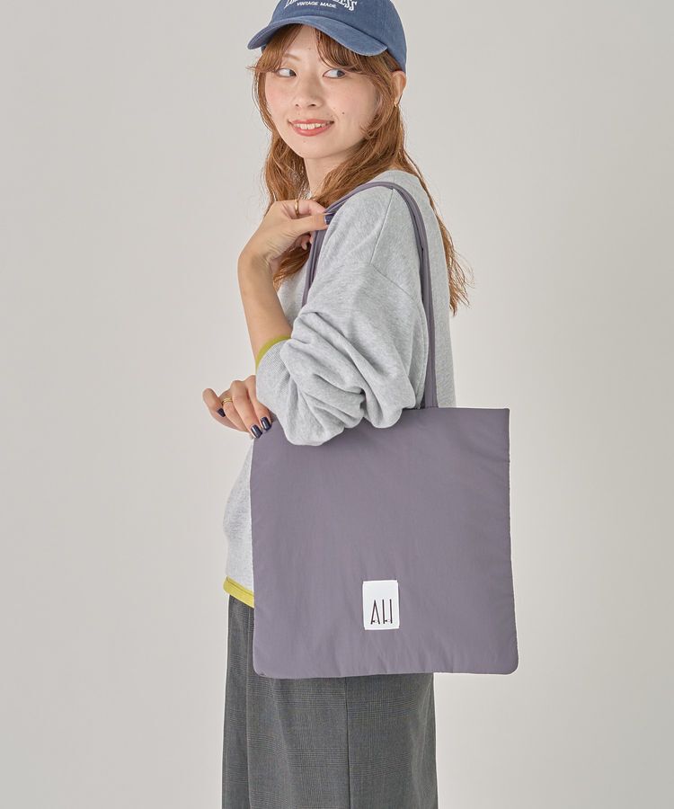 AMERICAN HOLIC「【ホリホリ】スクエアトートバッグ」|トートバッグ|Charcoal Gray