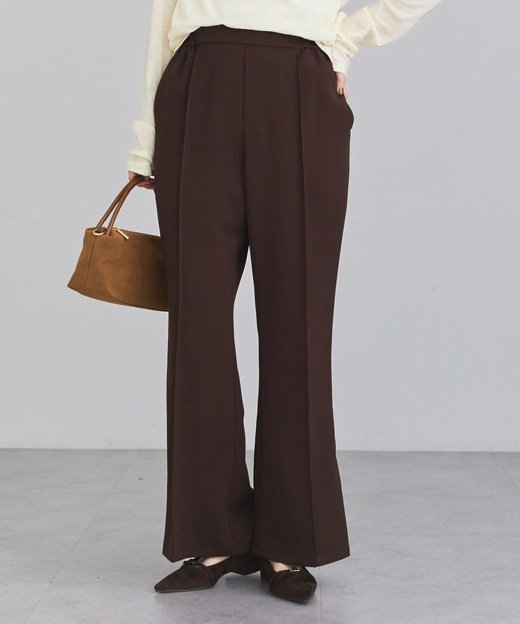 Green Parks「ピンタックフレアパンツ」|その他|Brown