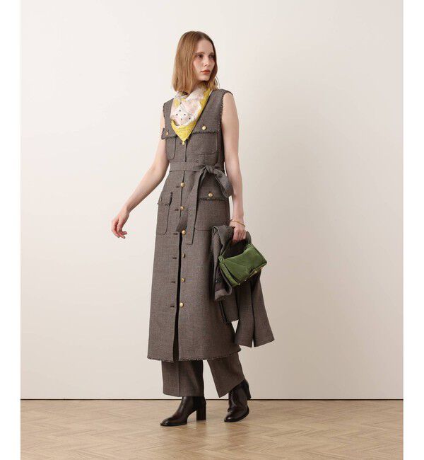 allureville「【Oggi.jp掲載】PLUM MIX フリンジワンピース」|ワンピース|