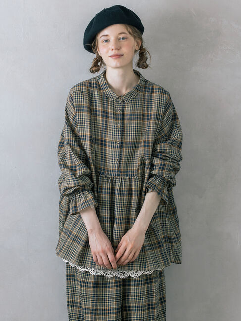 Samansa Mos2「【Cross&times;Linen】ふんわりチュニック」|シャツ・ブラウス|