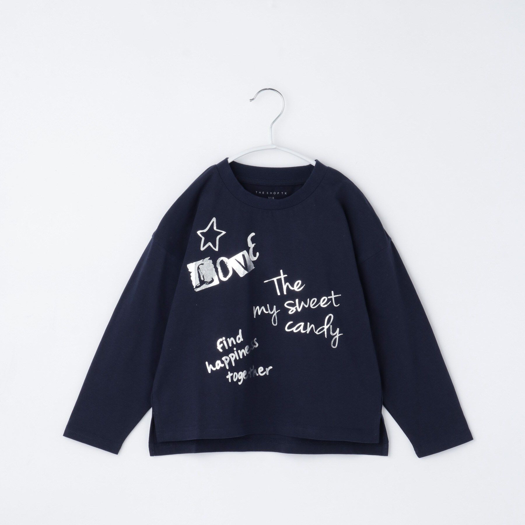 THE SHOP TK「【110-160】アソートプリントロンT」|Tシャツ・カットソー|ネイビー(294)