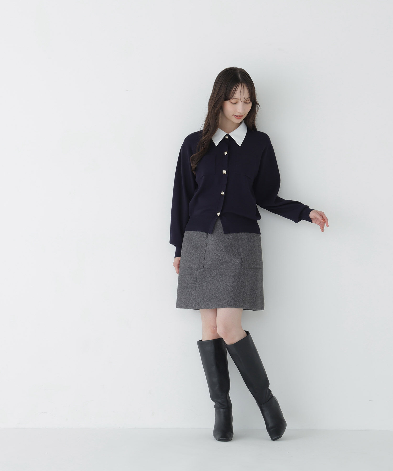  「〈WEB限定〉2wayカラーニットカーディガン」|ニット・セーター|