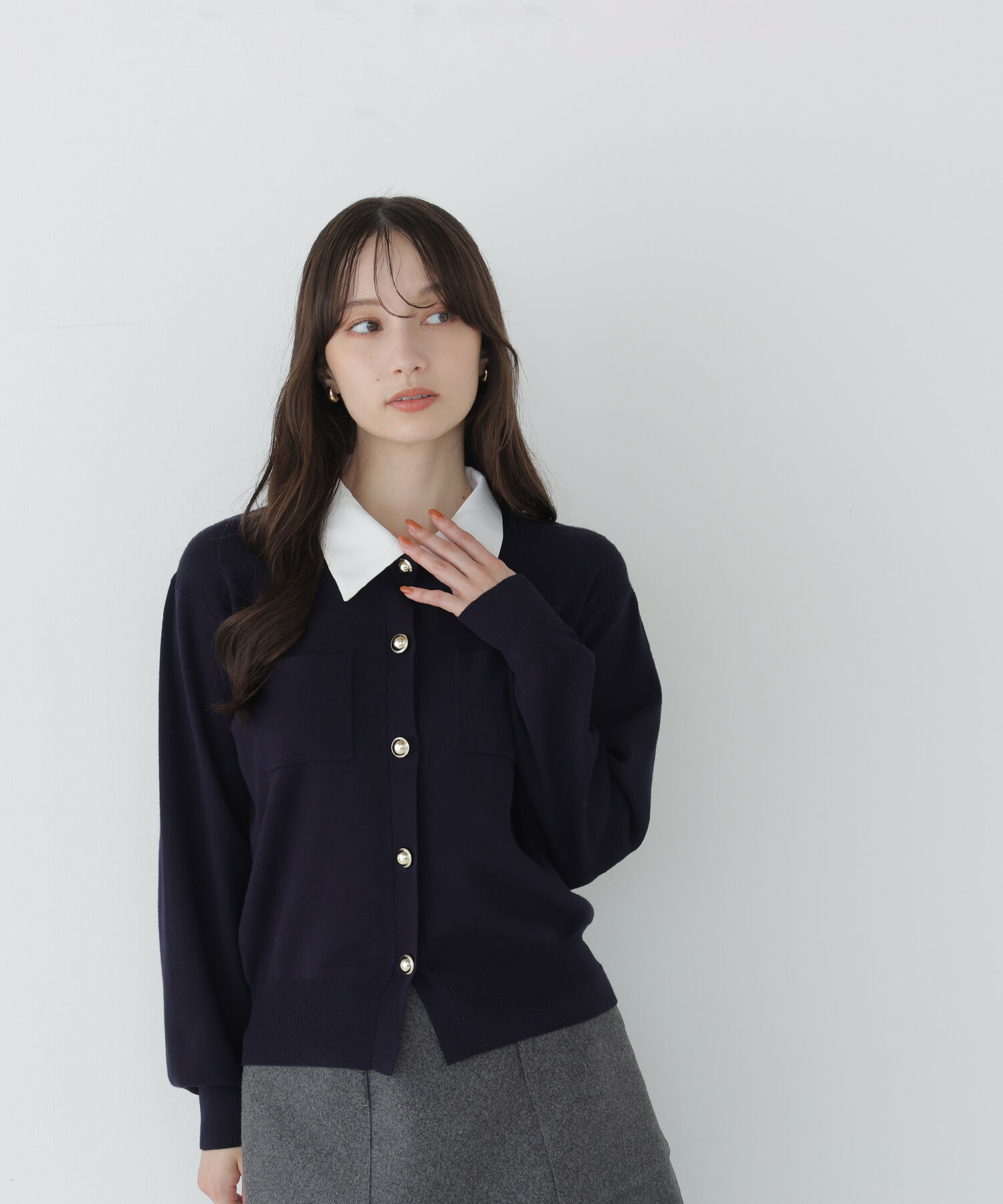  「〈WEB限定〉2wayカラーニットカーディガン」|ニット・セーター|