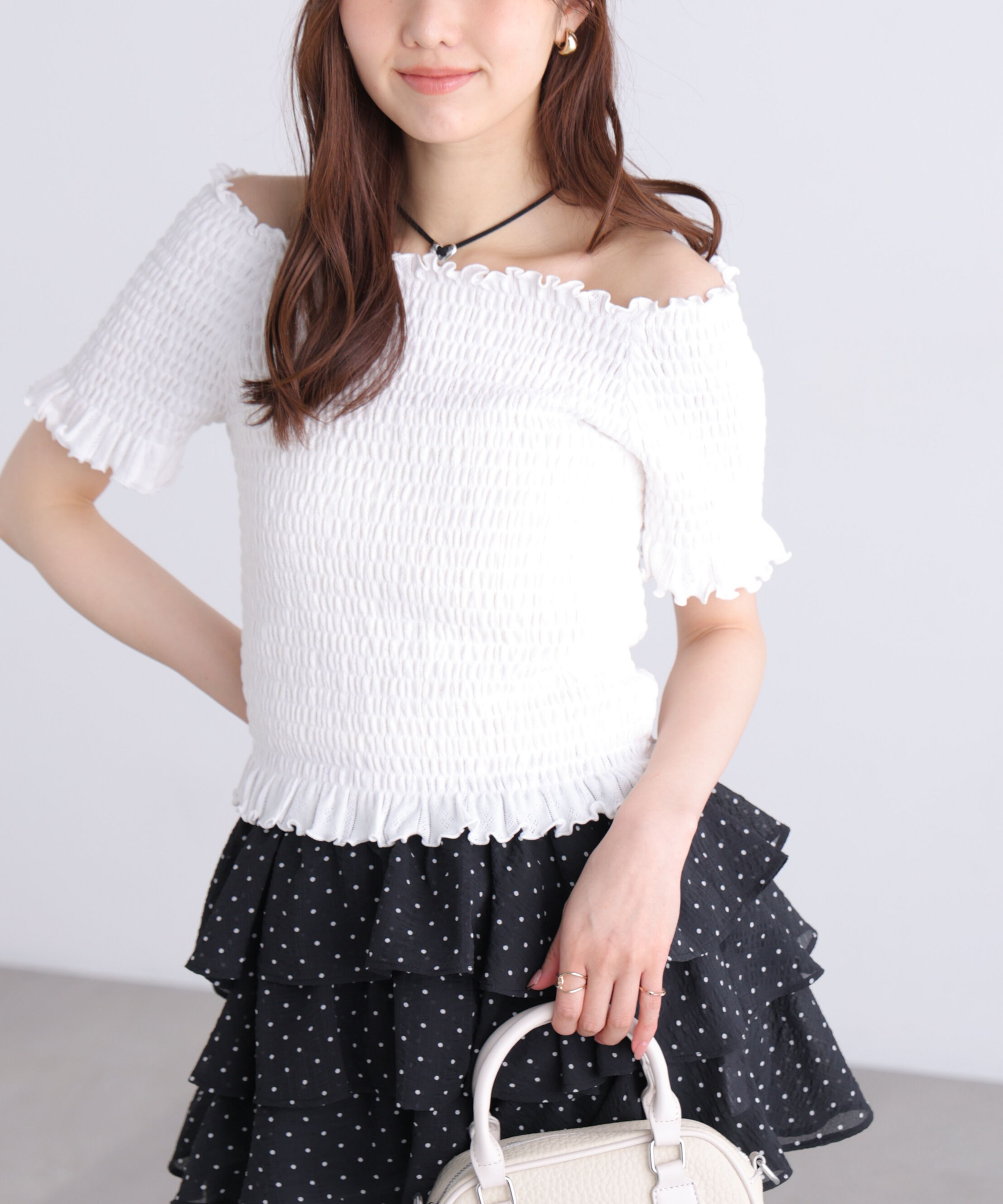  「2wayオフショルシャーリングカットソー」|Tシャツ・カットソー|