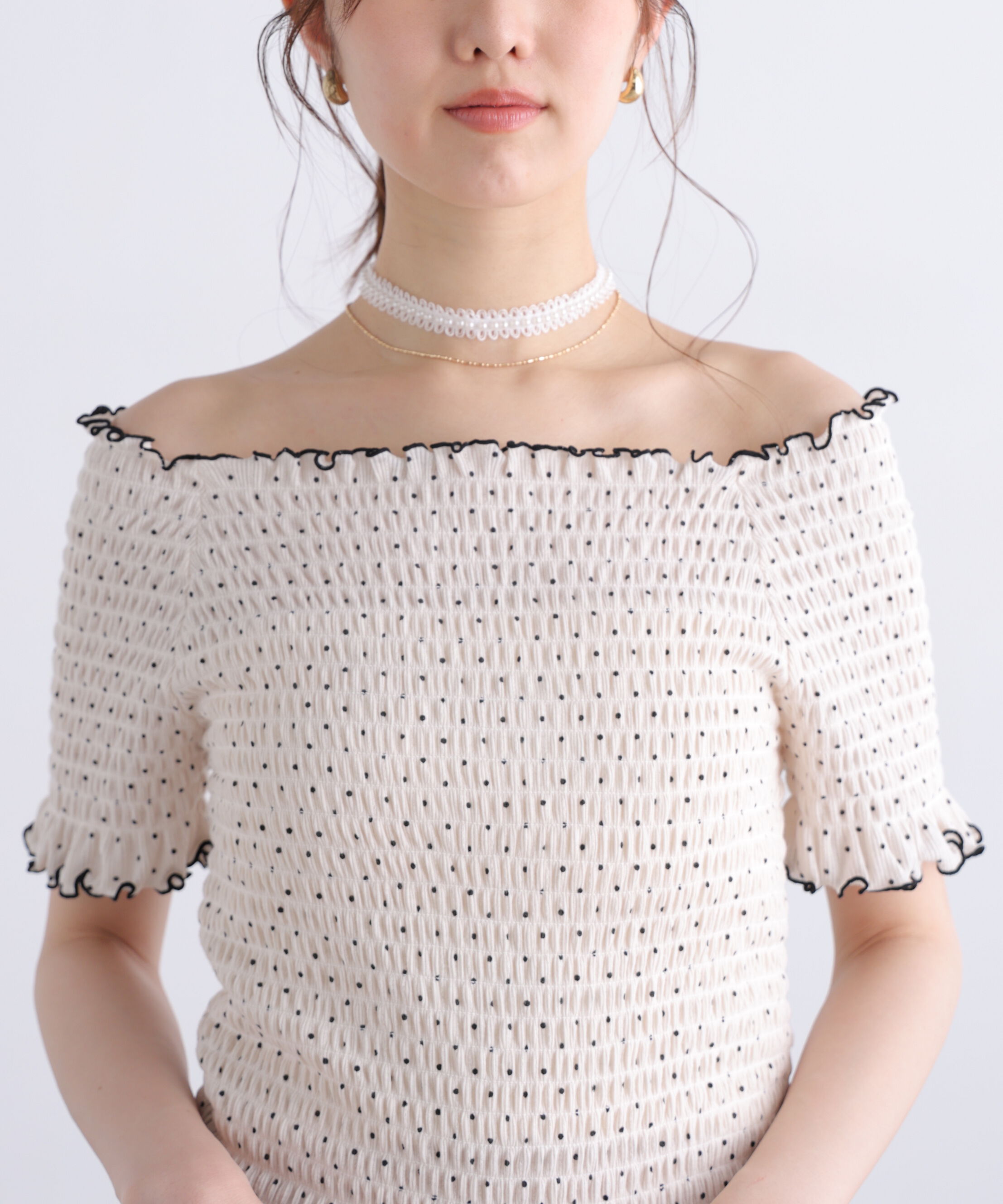  「2wayオフショルシャーリングカットソー」|Tシャツ・カットソー|