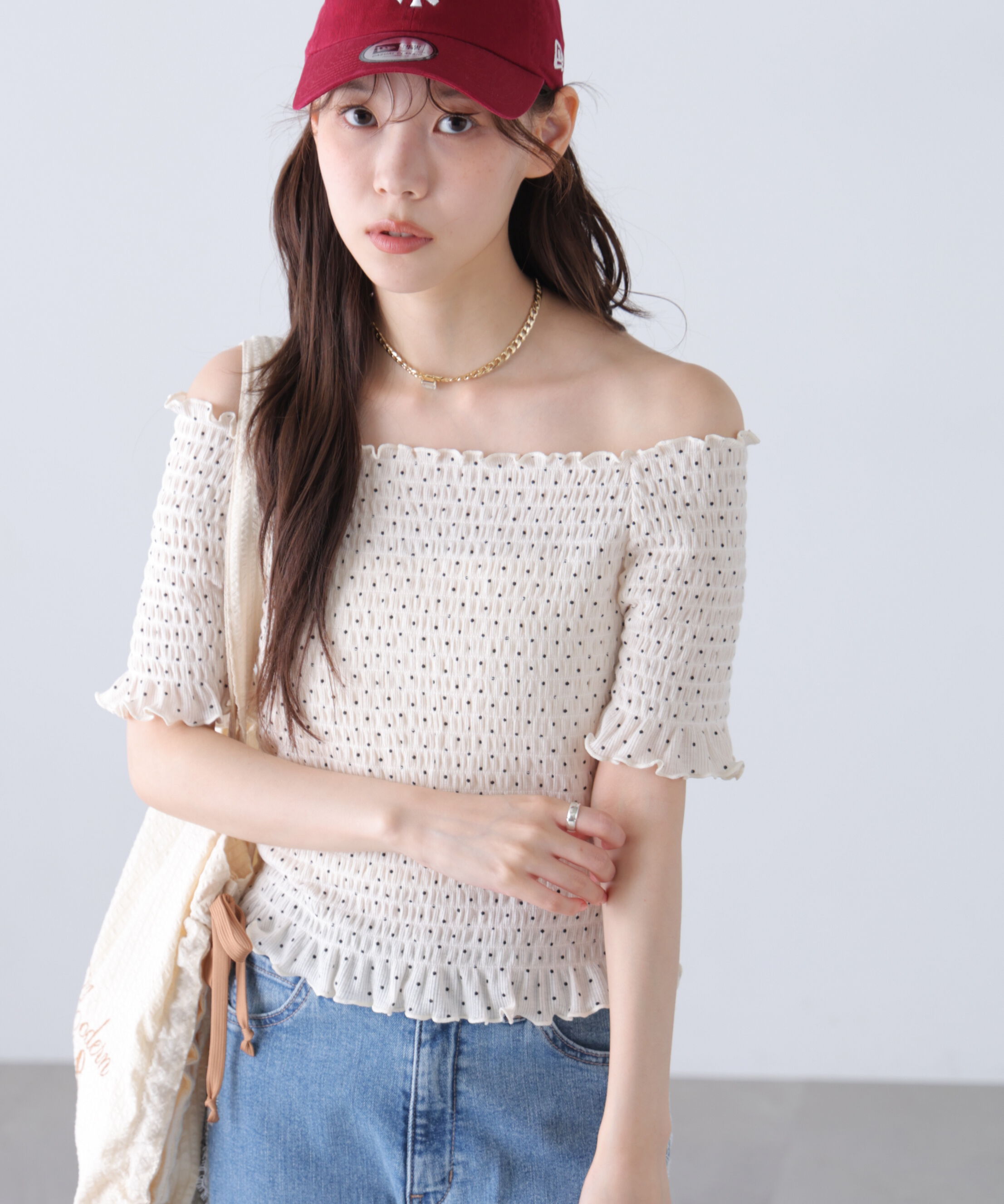  「2wayオフショルシャーリングカットソー」|Tシャツ・カットソー|