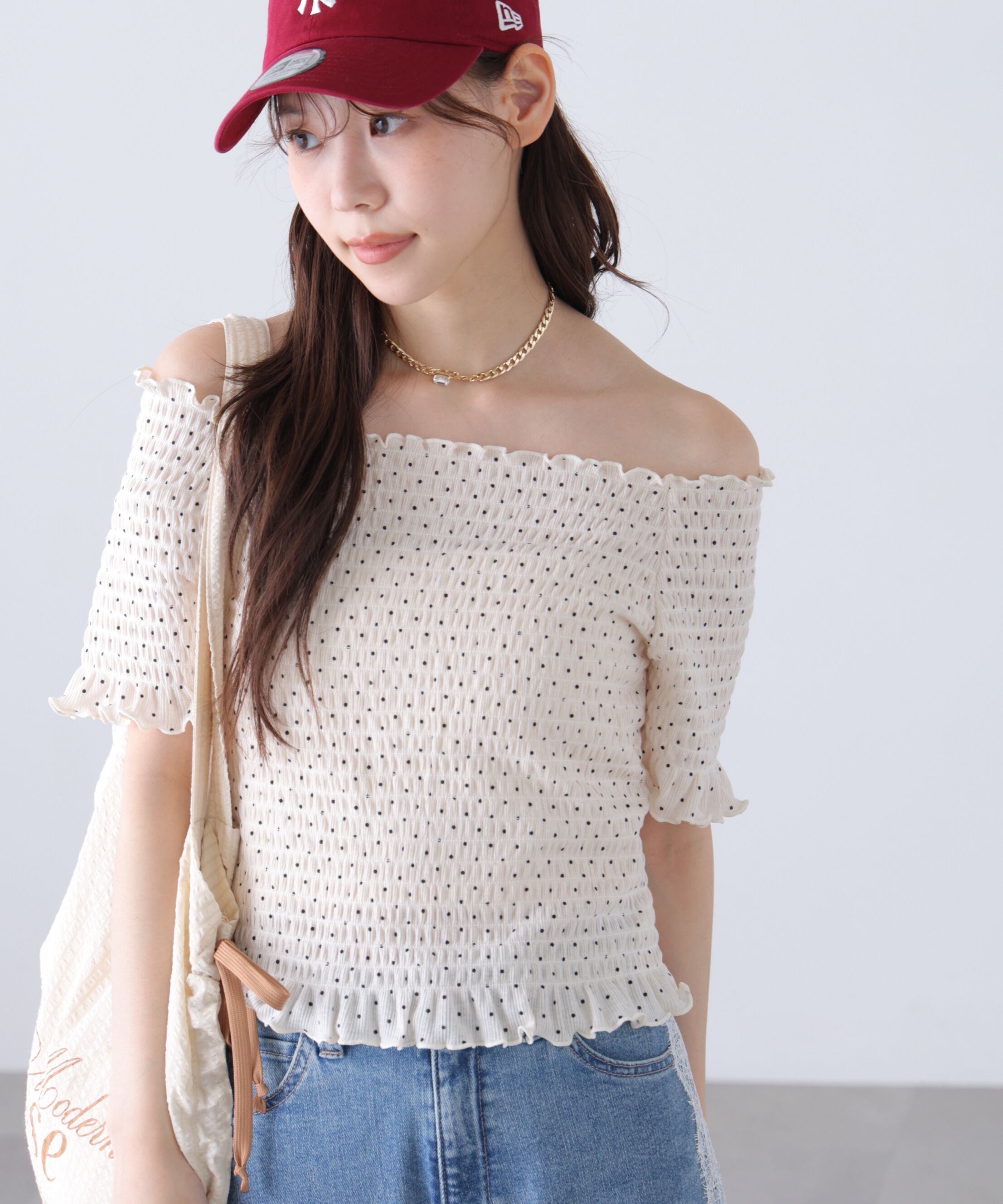  「2wayオフショルシャーリングカットソー」|Tシャツ・カットソー|