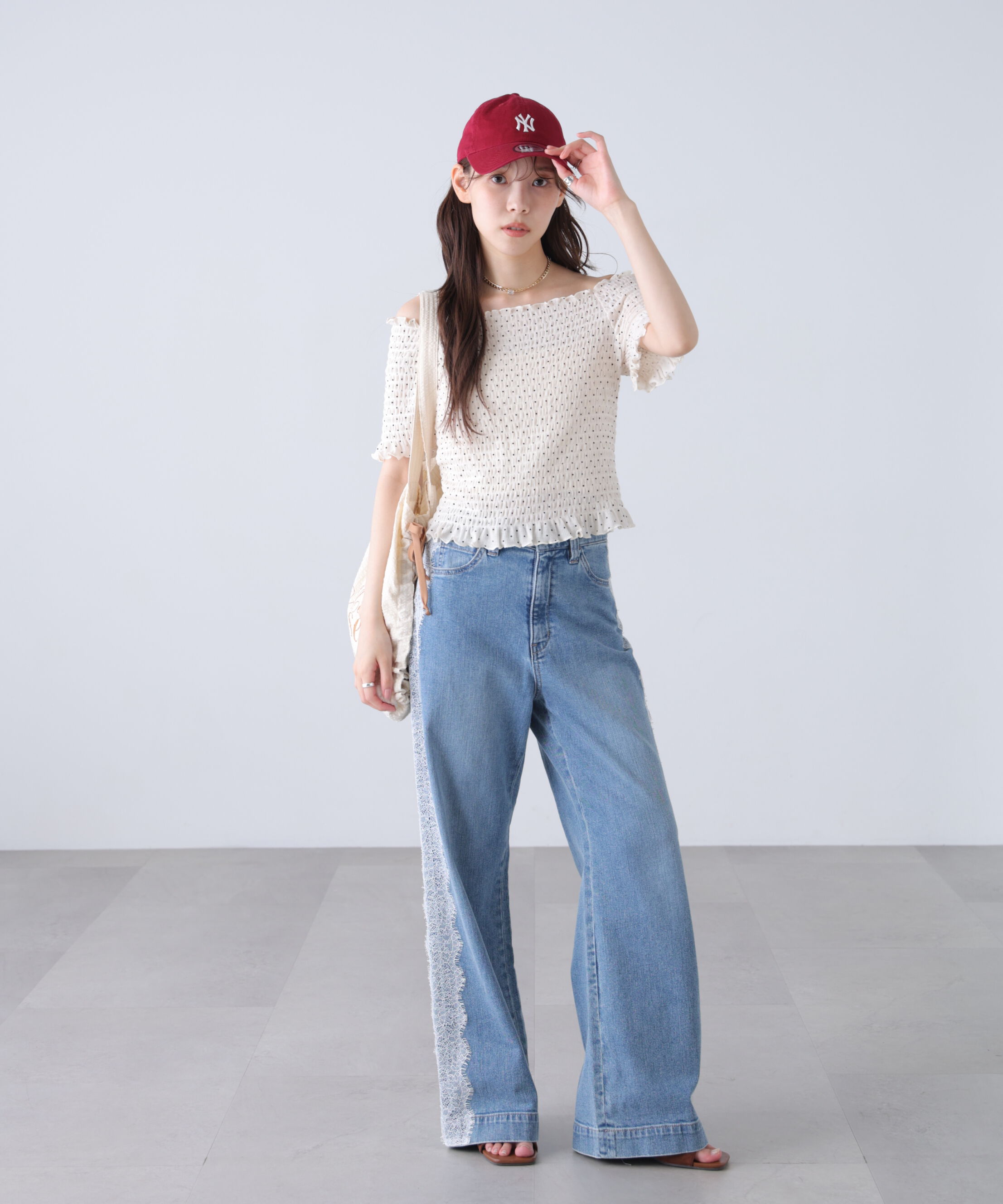  「2wayオフショルシャーリングカットソー」|Tシャツ・カットソー|