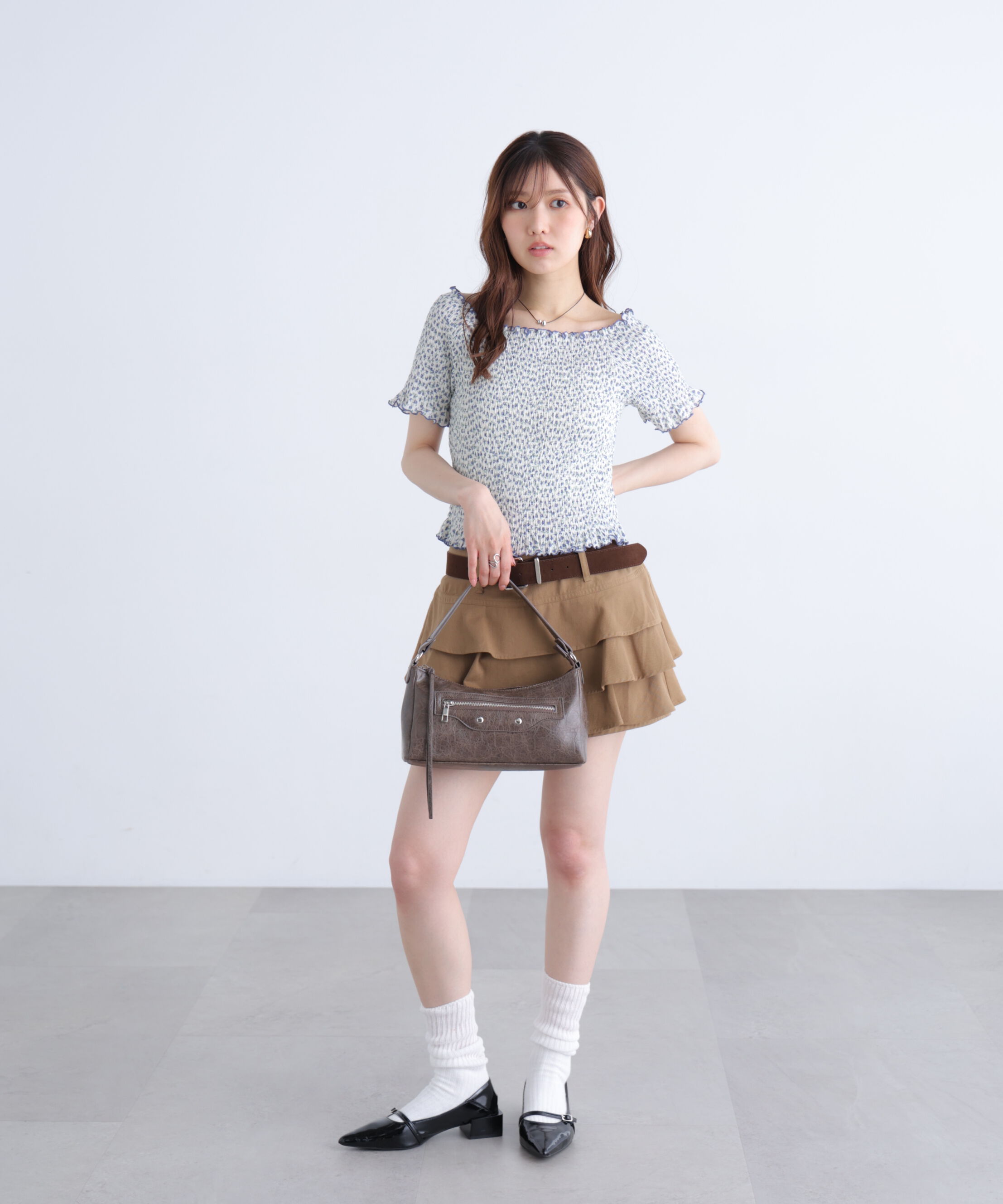  「2wayオフショルシャーリングカットソー」|Tシャツ・カットソー|