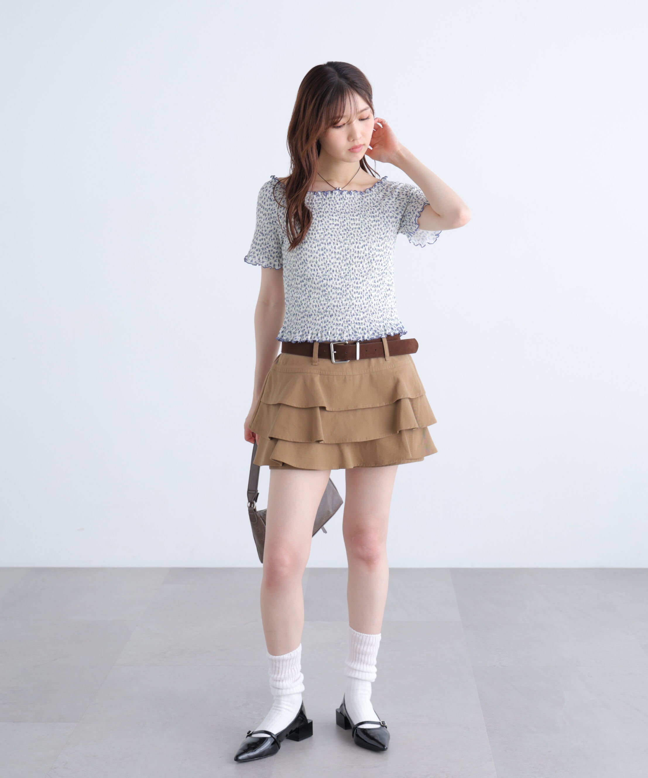 「2wayオフショルシャーリングカットソー」|Tシャツ・カットソー|