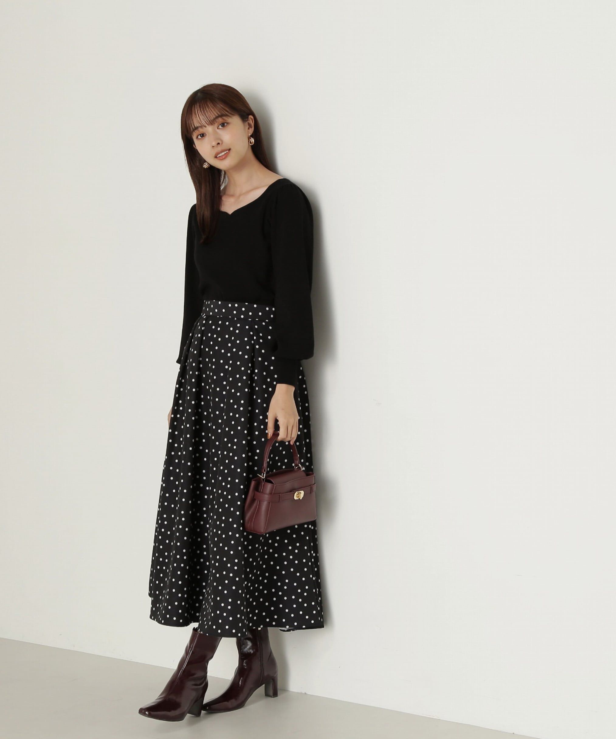 PROPORTION BODY DRESSING「ランダムドットタックフレアスカート24AW」|スカート|