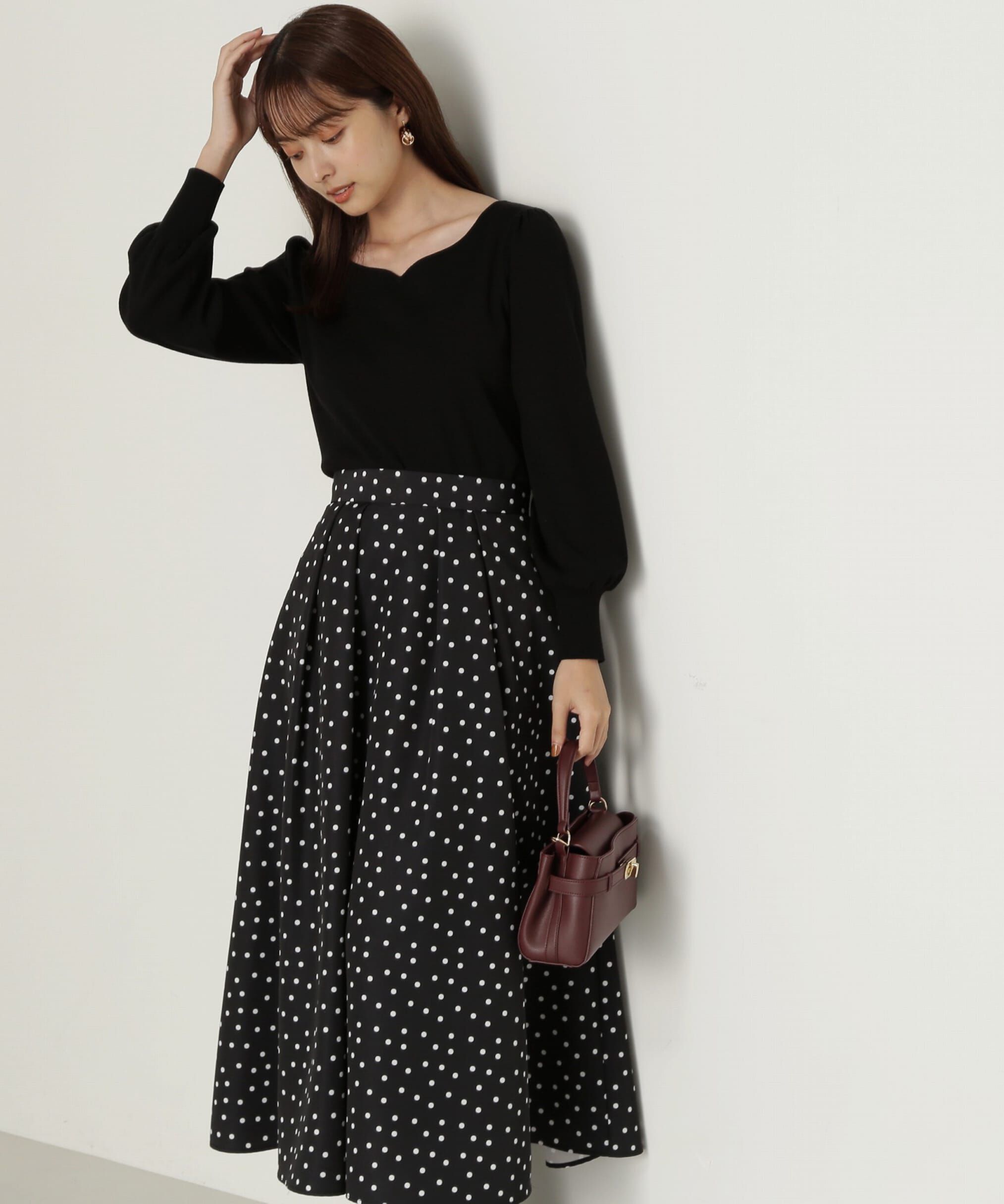 PROPORTION BODY DRESSING「ランダムドットタックフレアスカート24AW」|スカート|