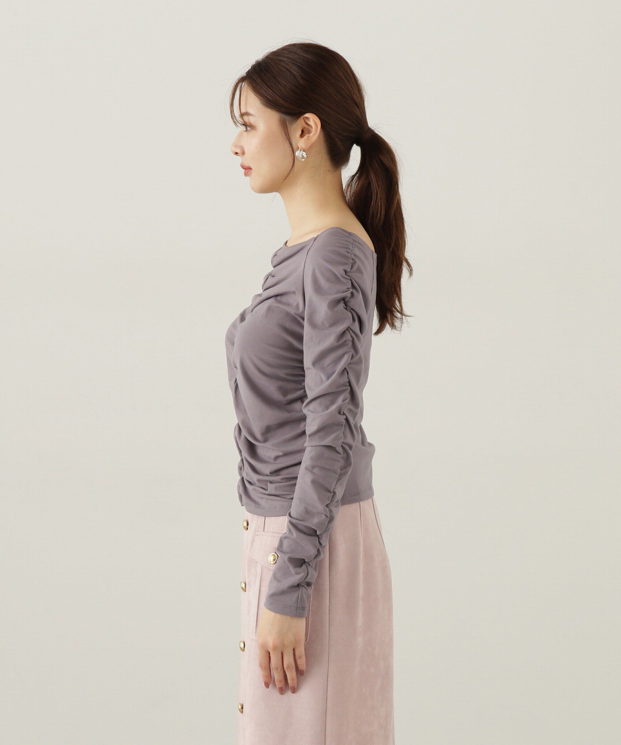 PROPORTION BODY DRESSING「シャーリングロングT」|Tシャツ・カットソー|