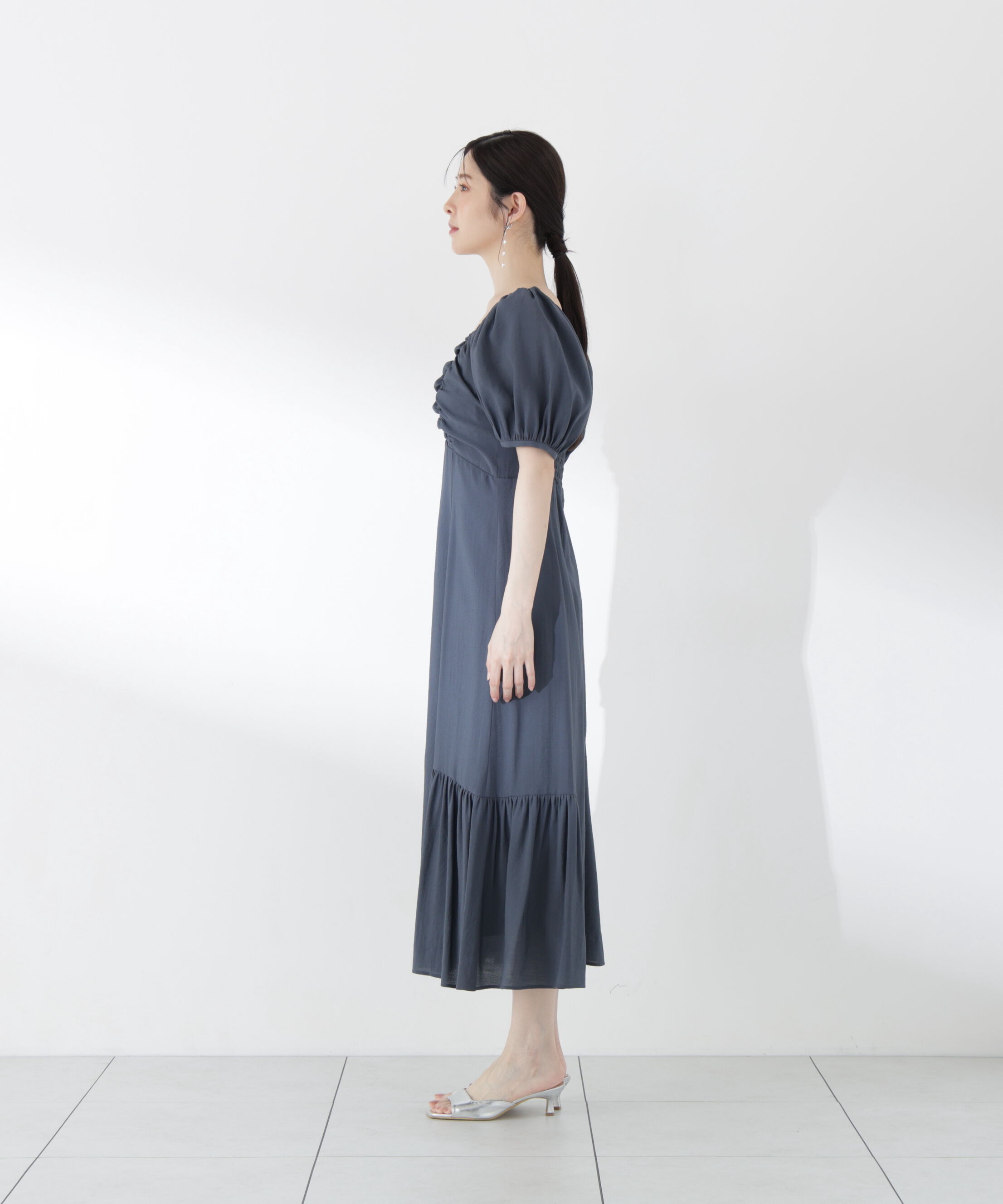 PROPORTION BODY DRESSING「フロントギャザーパフスリーブワンピース26SS」|ワンピース|