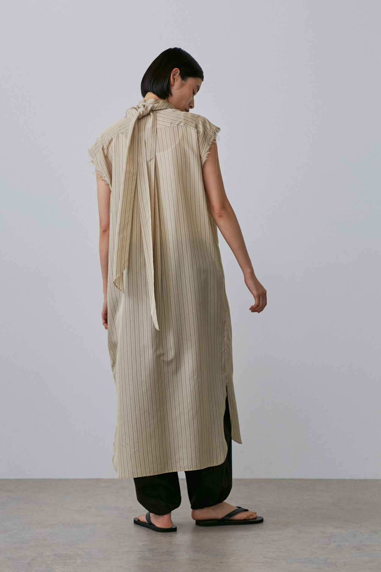 YLEVE 「YLEVE / ACETATE CUPRA STRIPE SH/OP」|ワンピース|