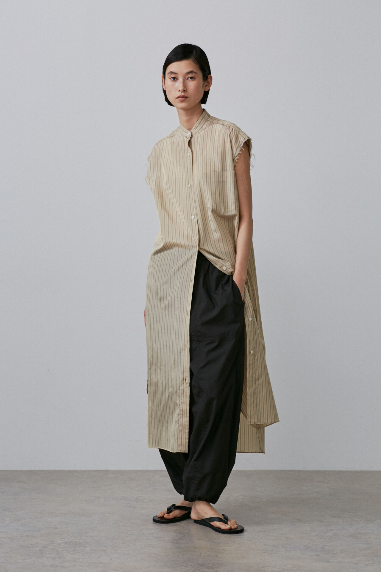 YLEVE 「YLEVE / ACETATE CUPRA STRIPE SH/OP」|ワンピース|