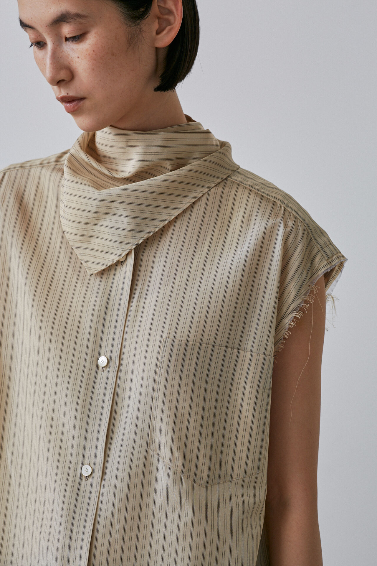 YLEVE 「YLEVE / ACETATE CUPRA STRIPE SH/OP」|ワンピース|