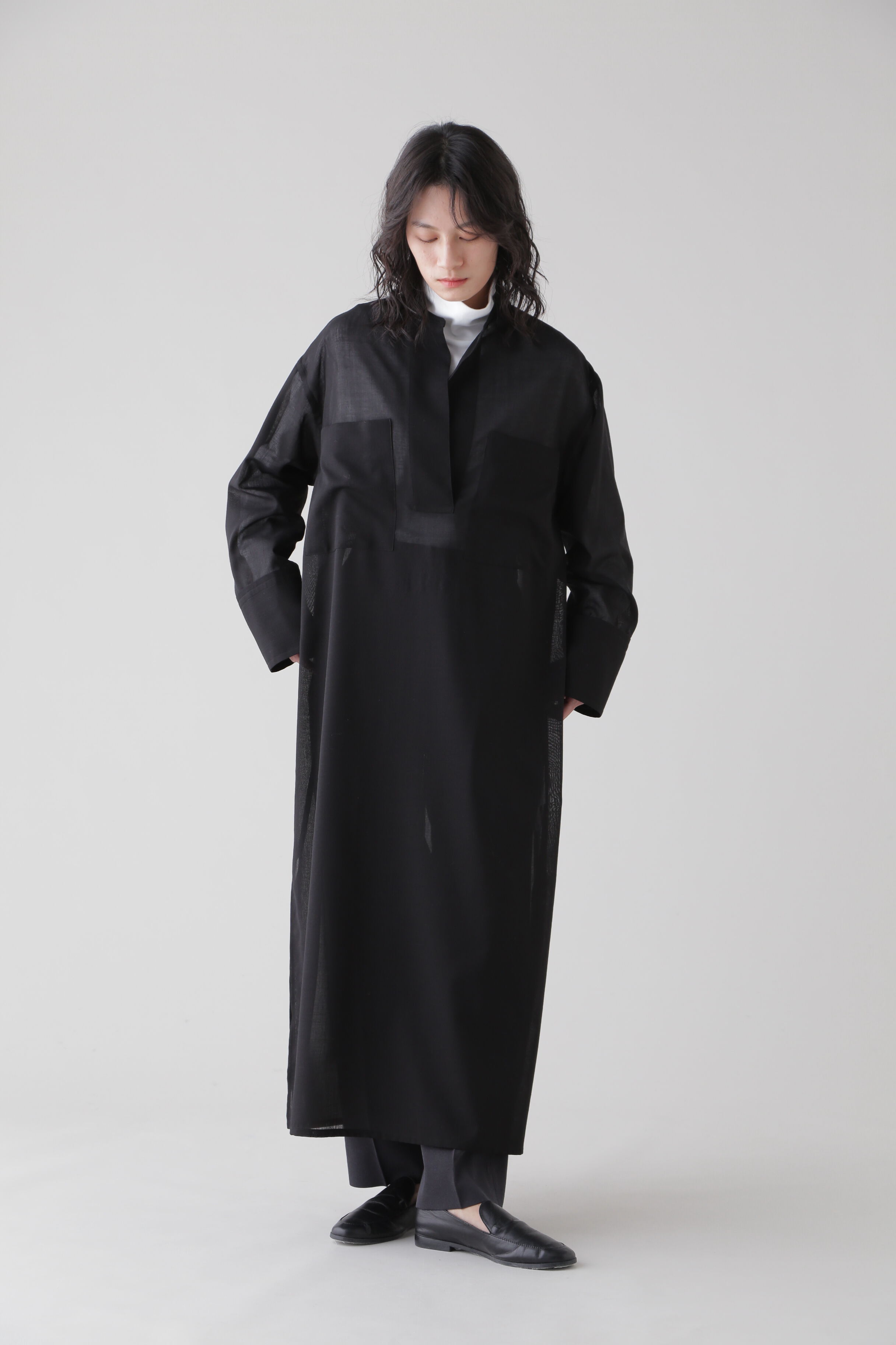 YLEVE 「YLEVE / WOOL ACETATE VOILE TUNIC OP」|ワンピース|