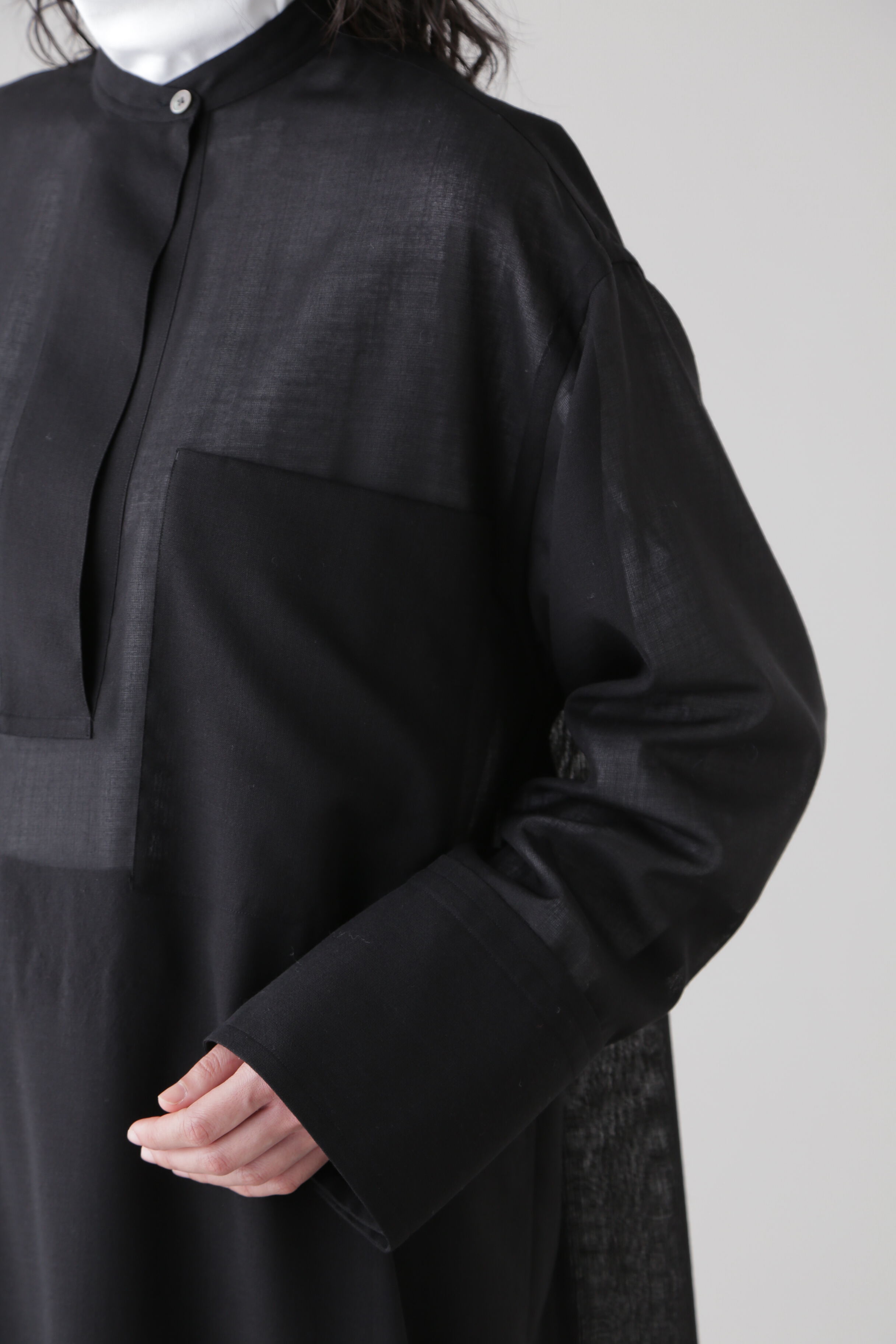 YLEVE 「YLEVE / WOOL ACETATE VOILE TUNIC OP」|ワンピース|