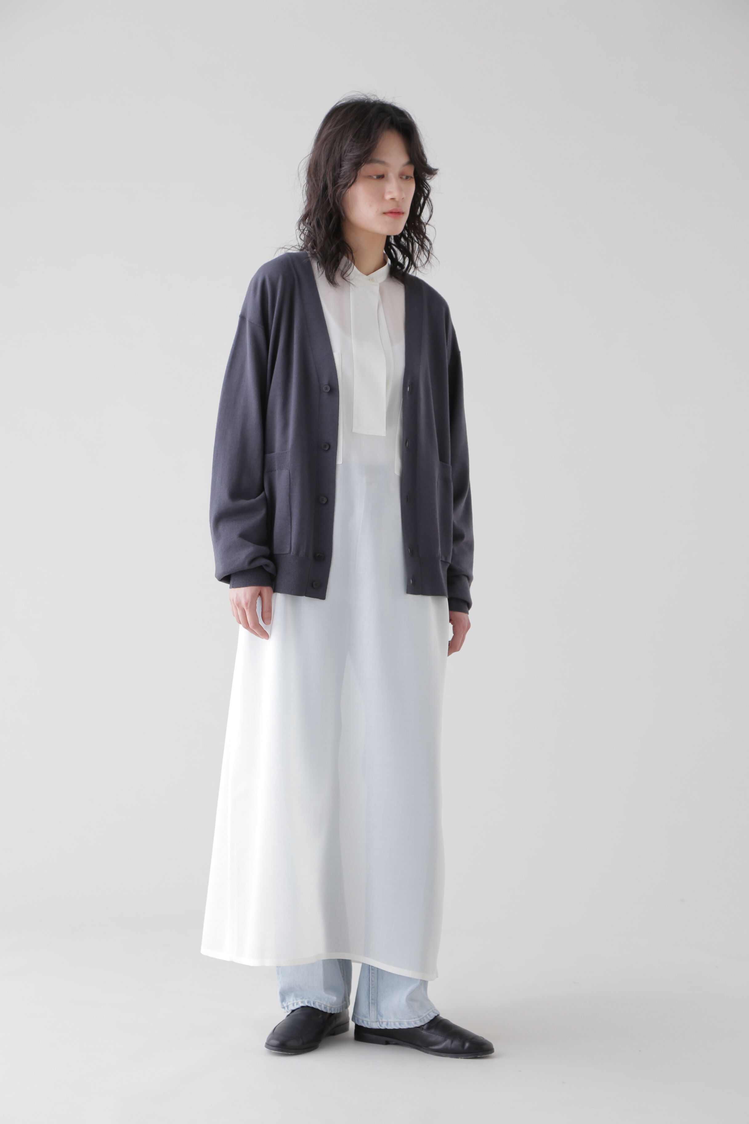 YLEVE 「YLEVE / WOOL ACETATE VOILE TUNIC OP」|ワンピース|