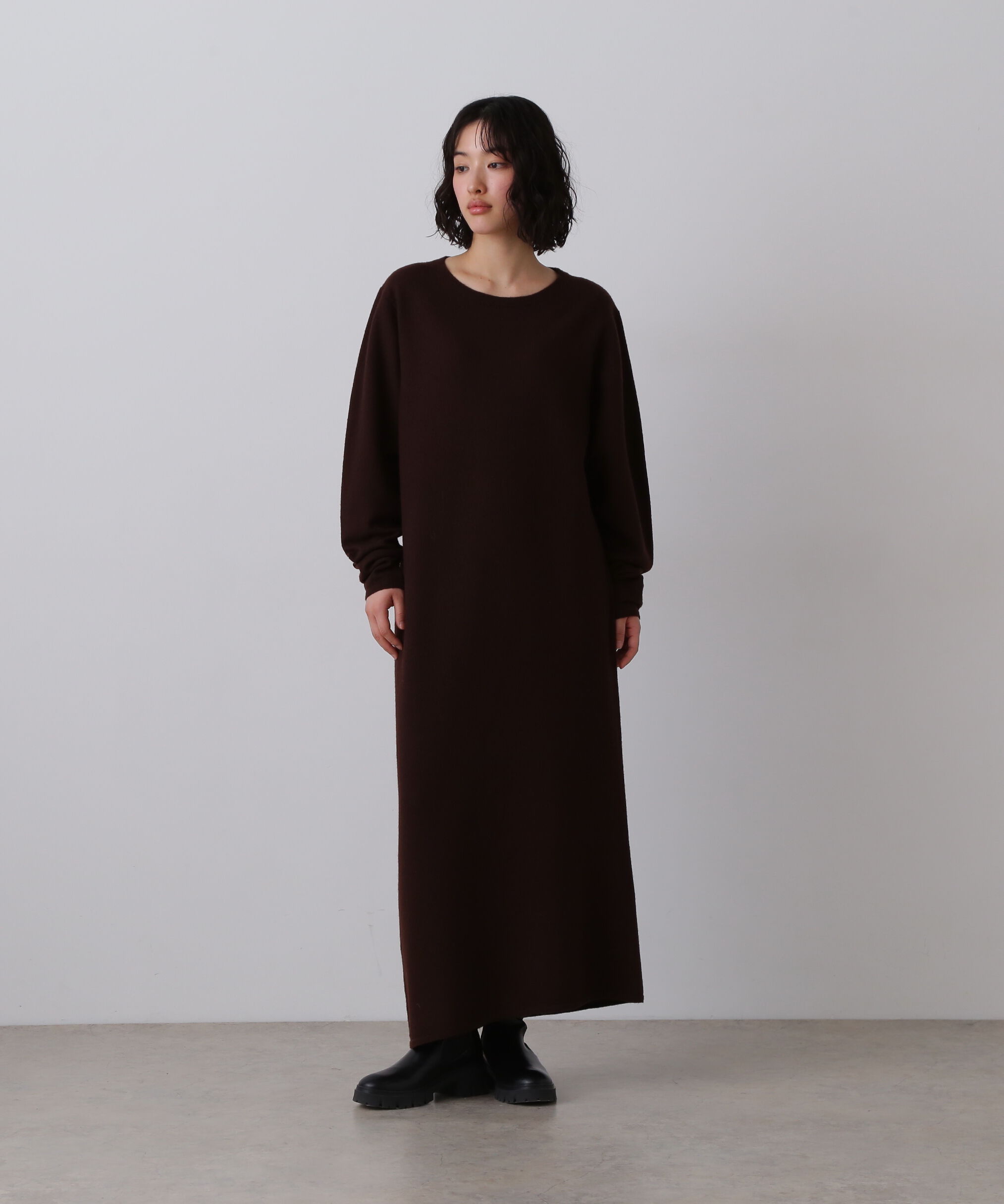 YLEVE 「YLEVE / ULTARAFINE MERINO WOOL MILLED KNIT ONE PIECE」|ワンピース|