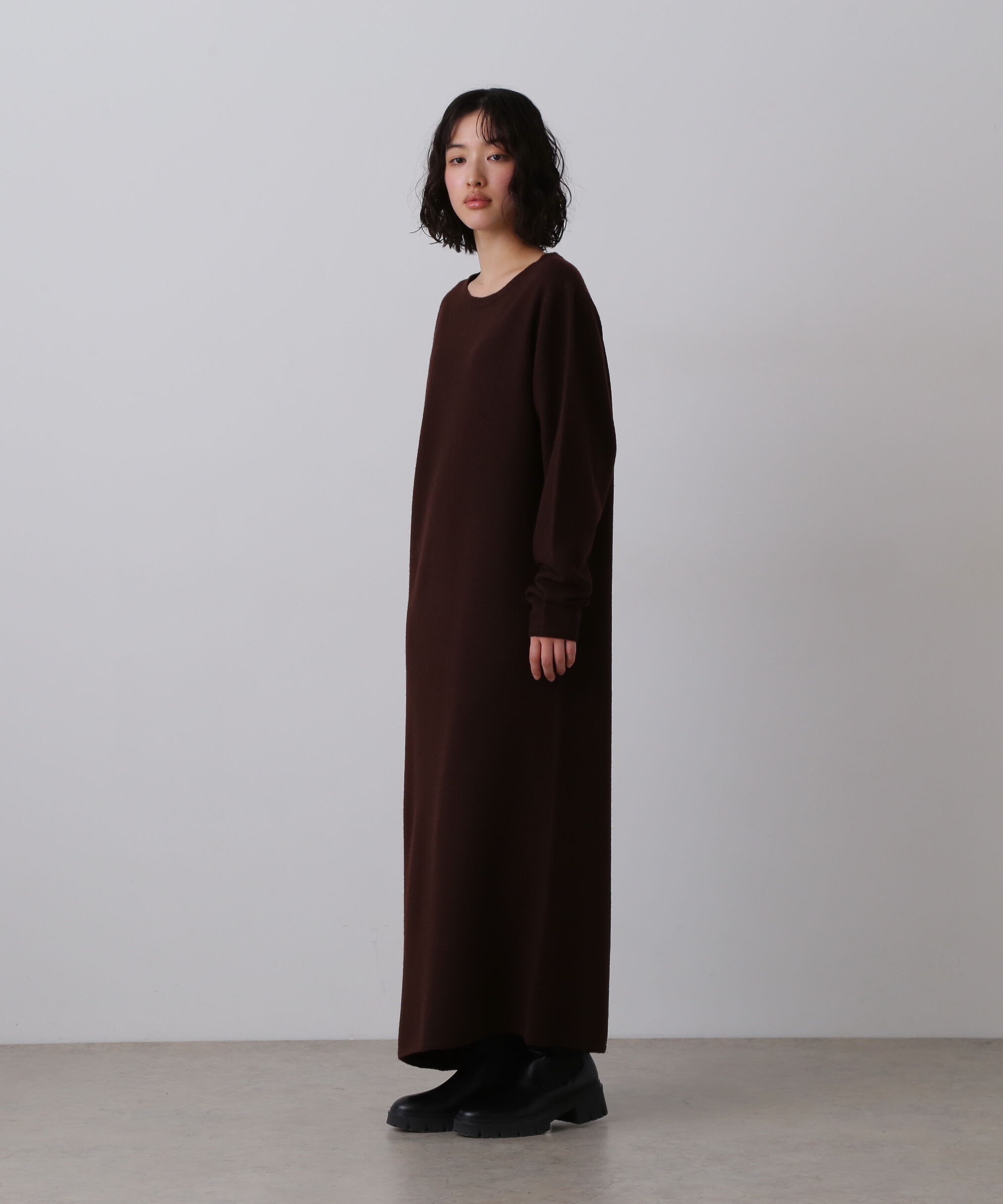YLEVE 「YLEVE / ULTARAFINE MERINO WOOL MILLED KNIT ONE PIECE」|ワンピース|