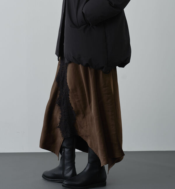 Doux archives「アシンメトリーレースバイアススカート」|スカート|BROWN