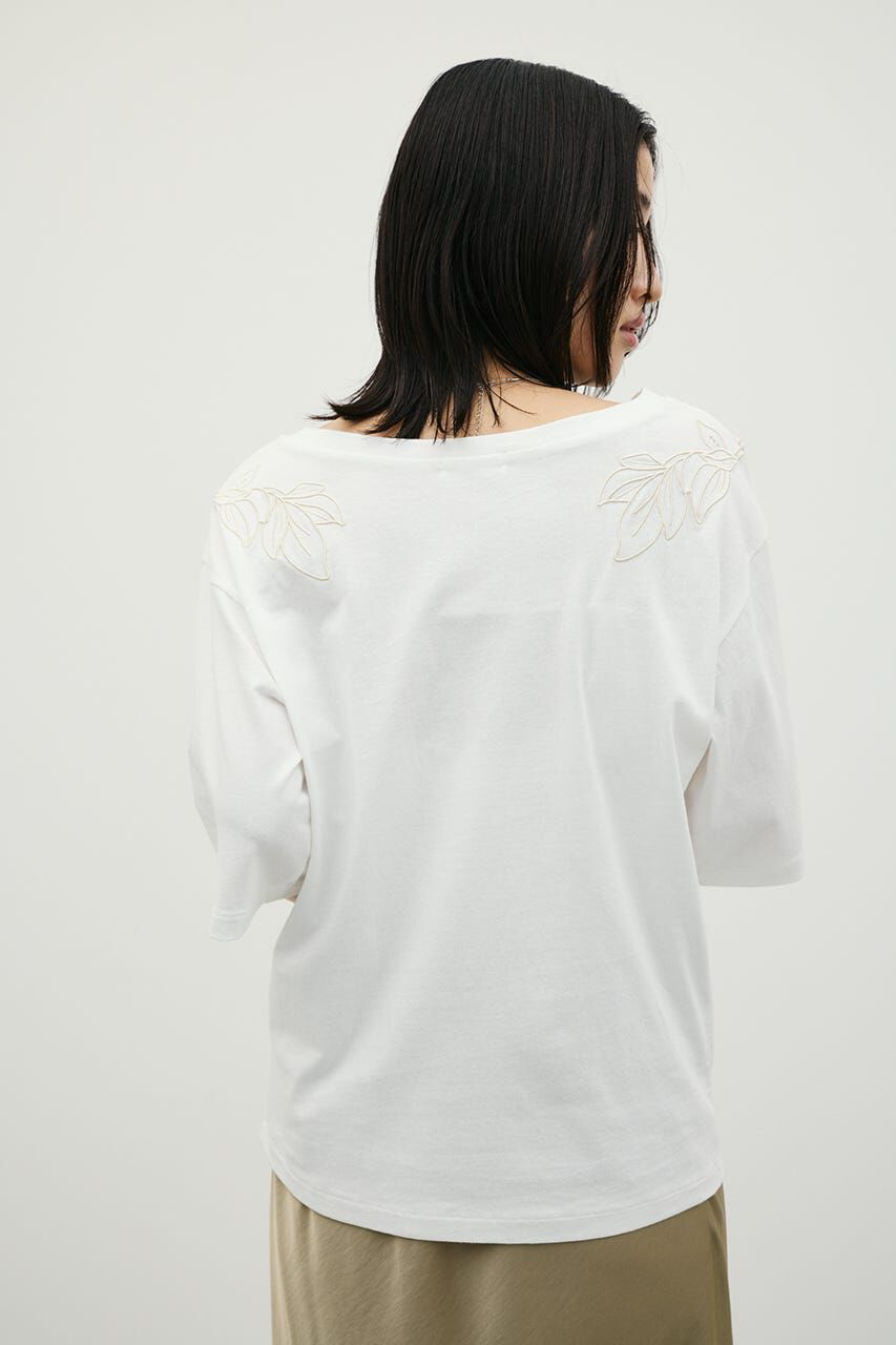 STYLEMIXER「エンブロイダリーボートネックT」|Tシャツ・カットソー|