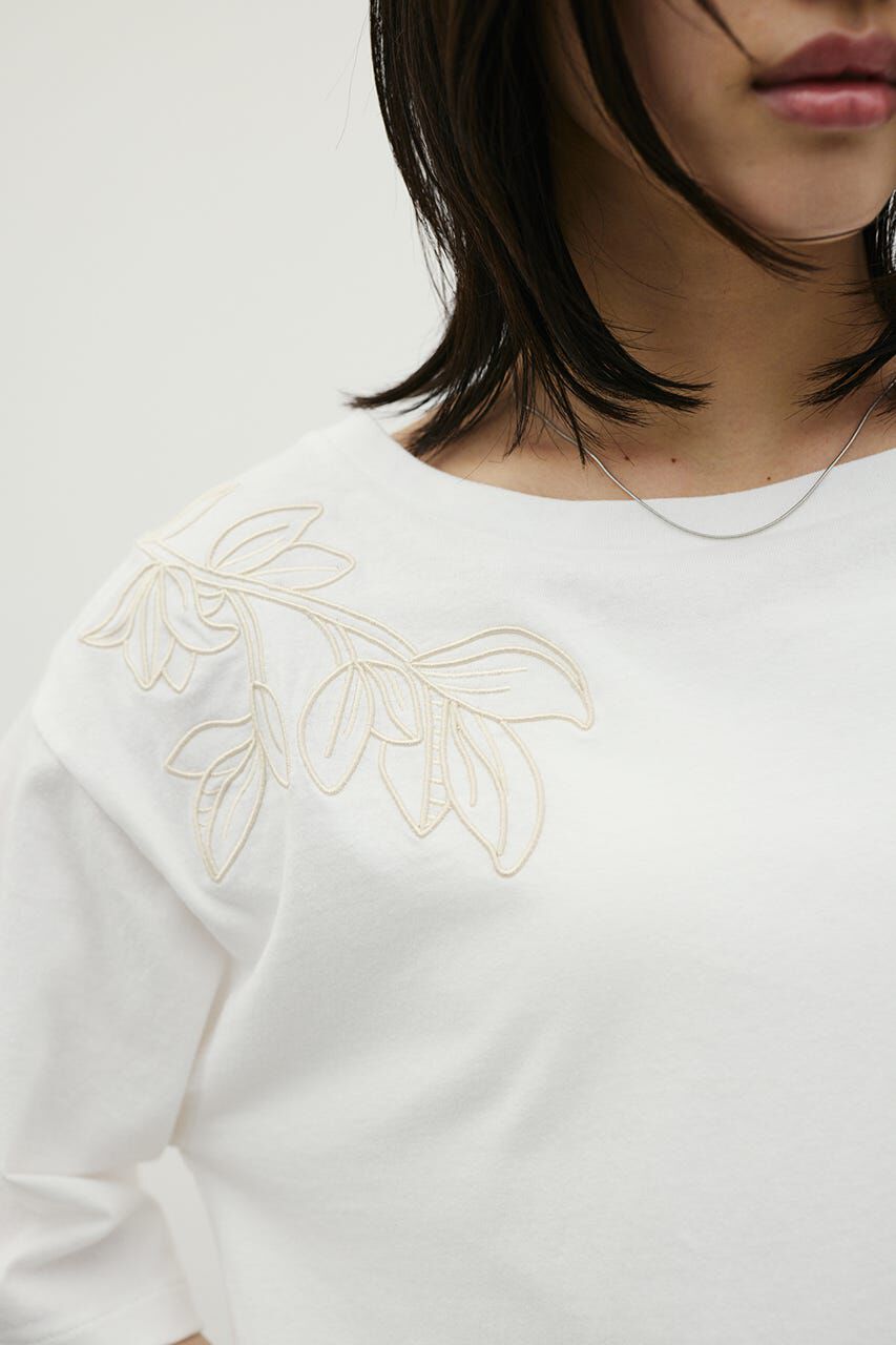 STYLEMIXER「エンブロイダリーボートネックT」|Tシャツ・カットソー|