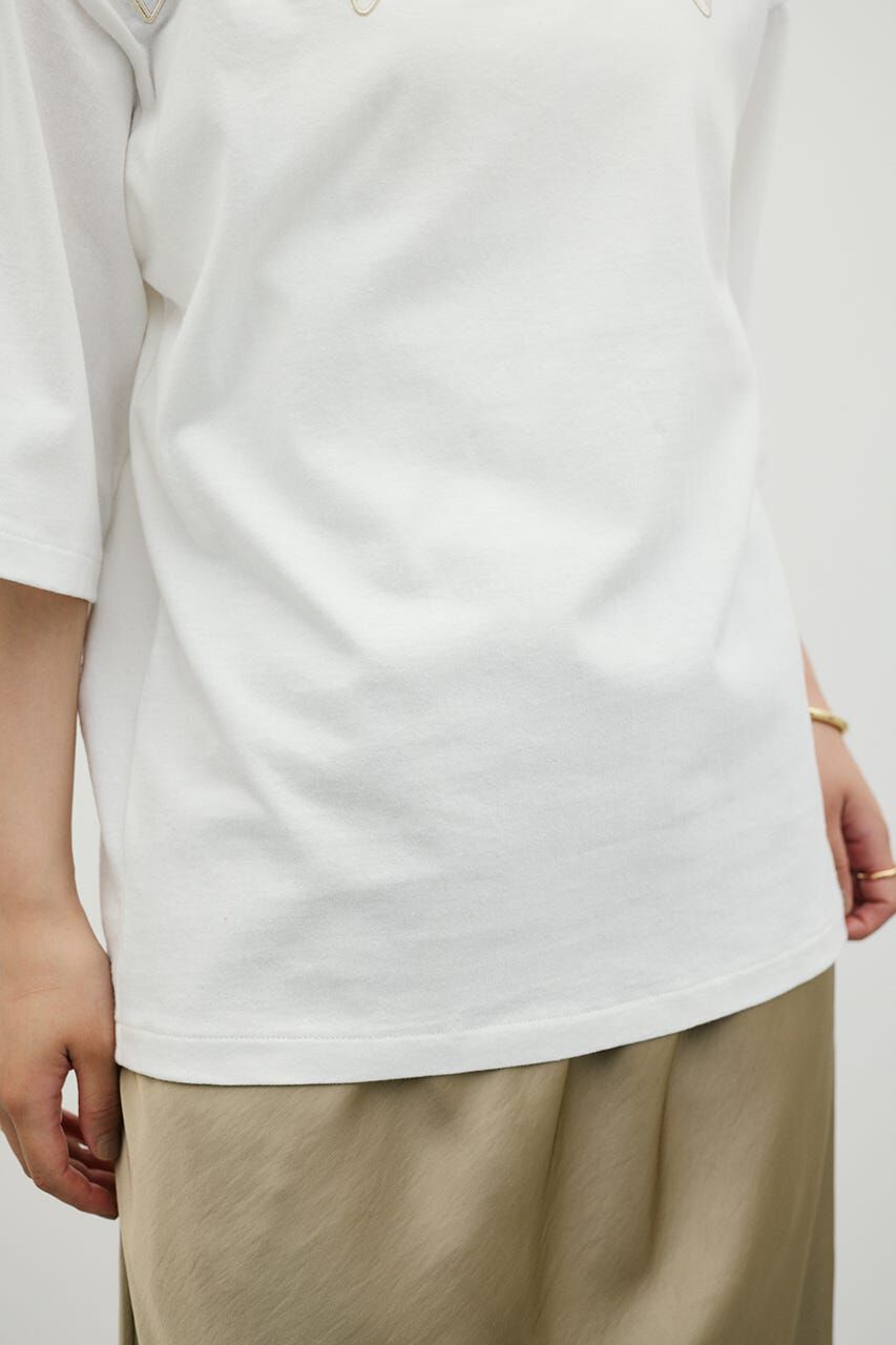 STYLEMIXER「エンブロイダリーボートネックT」|Tシャツ・カットソー|
