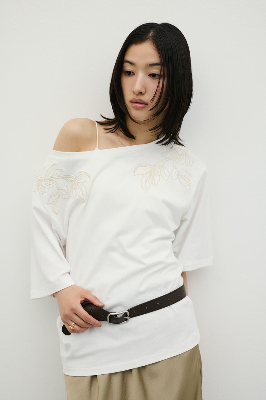 STYLEMIXER「エンブロイダリーボートネックT」|Tシャツ・カットソー|