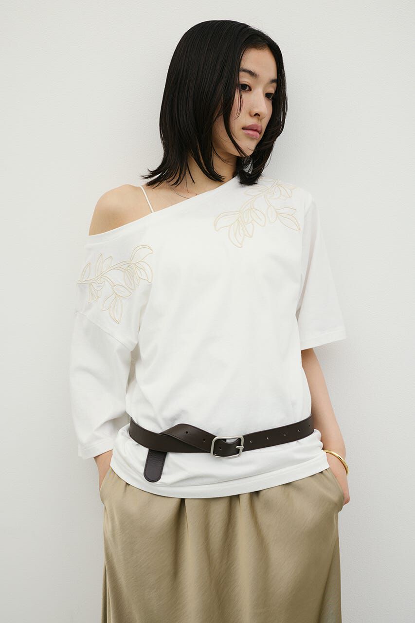 STYLEMIXER「エンブロイダリーボートネックT」|Tシャツ・カットソー|