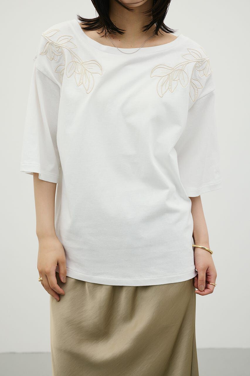 STYLEMIXER「エンブロイダリーボートネックT」|Tシャツ・カットソー|