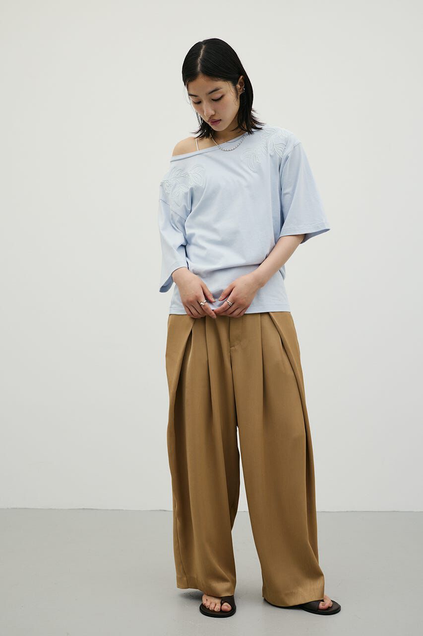 STYLEMIXER「エンブロイダリーボートネックT」|Tシャツ・カットソー|
