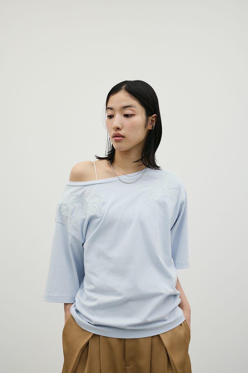 STYLEMIXER「エンブロイダリーボートネックT」|Tシャツ・カットソー|
