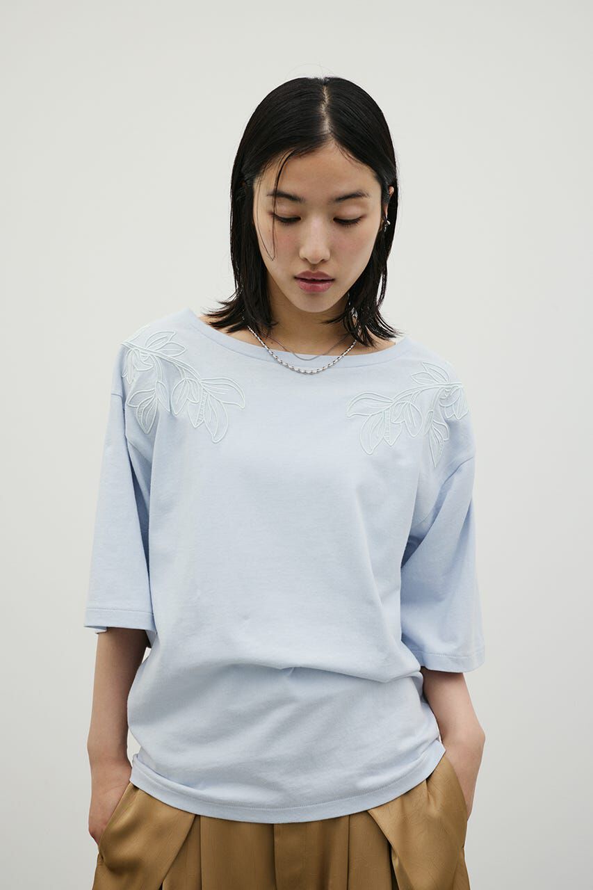 STYLEMIXER「エンブロイダリーボートネックT」|Tシャツ・カットソー|