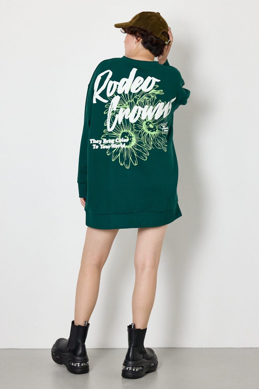 RODEO CROWNS「BIGフラワープリントスウェットワンピース」|ワンピース|