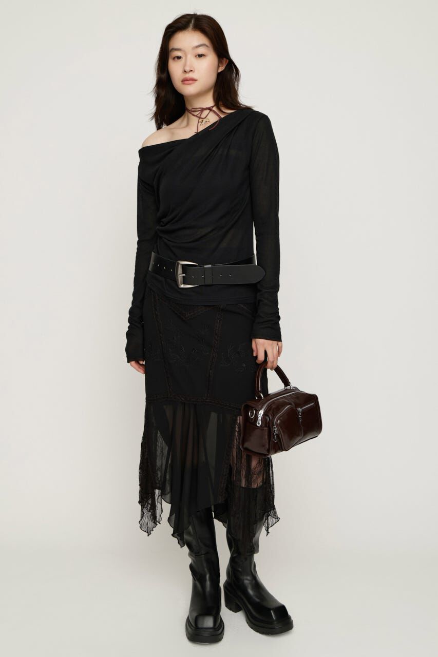 SLY「TUCK DRAPE CUT トップス」|Tシャツ・カットソー|