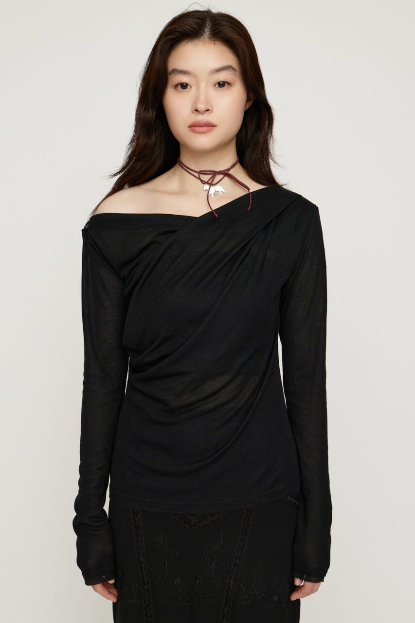 SLY「TUCK DRAPE CUT トップス」|Tシャツ・カットソー|