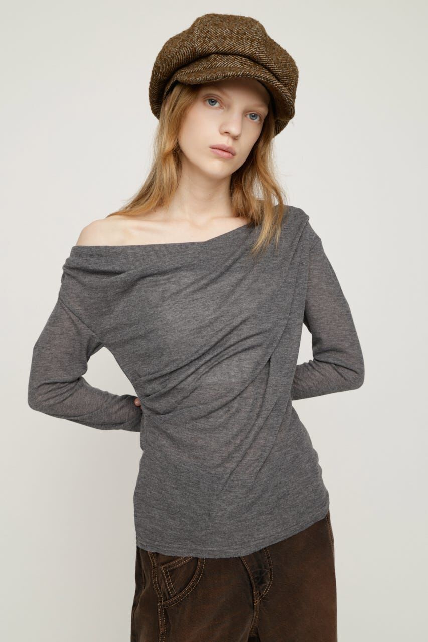 SLY「TUCK DRAPE CUT トップス」|Tシャツ・カットソー|