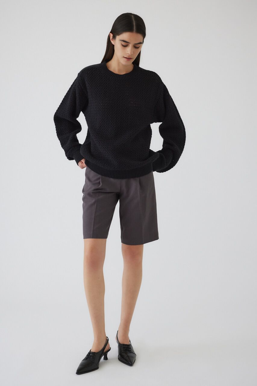 RIM.ARK 「Pattern knitting cotton knit」|ニット・セーター|BLK