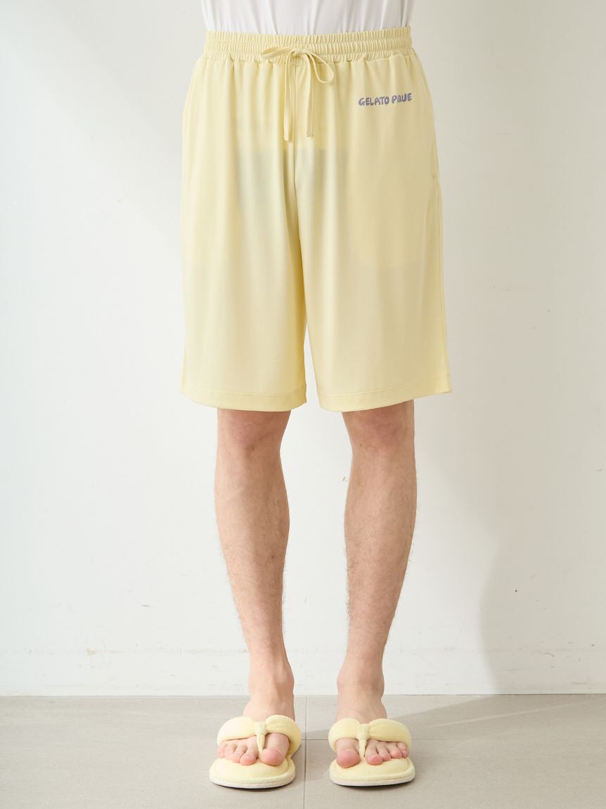GELATO PIQUE HOMME「【HOMME】【MINT SORBET by HEIQ MINT】【接触冷感】夏祭りワンポイントTシャツ&ハーフパンツセット」|ルームウェア|