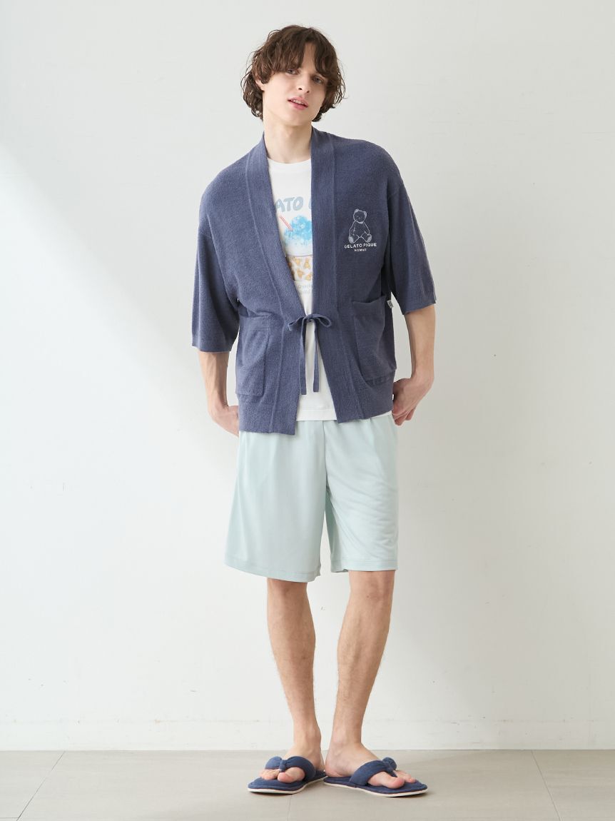 GELATO PIQUE HOMME「【HOMME】【MINT SORBET by HEIQ MINT】【接触冷感】夏祭りワンポイントTシャツ&ハーフパンツセット」|ルームウェア|
