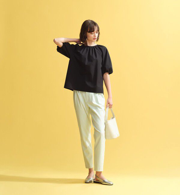 MACKINTOSH PHILOSOPHY「サマーサッカーギャザーブラウス」|シャツ・ブラウス|