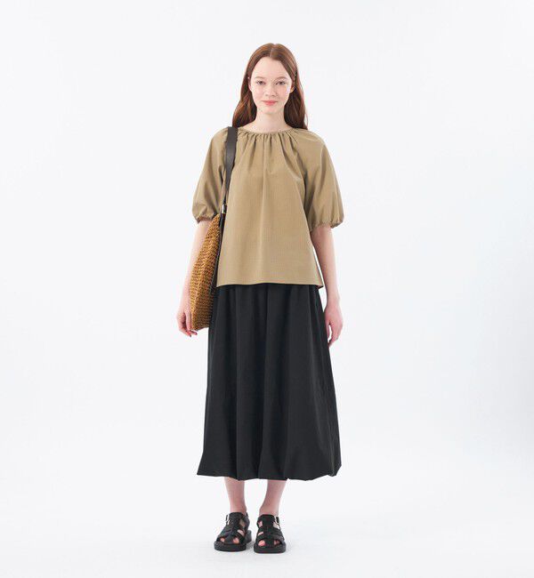 MACKINTOSH PHILOSOPHY「サマーサッカーギャザーブラウス」|シャツ・ブラウス|