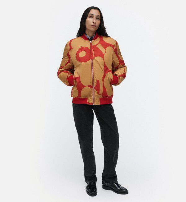 Marimekko「【一部店舗・オンラインストア限定】Blossa Unikko 中綿コート」|その他|レッド&times;ブラウン