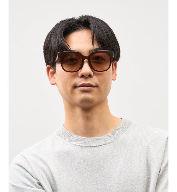  「SUNCUTGlasses/UV100%CUT サングラス ビッグシェイプ  カラーレンズ 紫外線対策 UVカット ユニセックス」|サングラス|