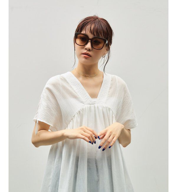  「SUNCUTGlasses/UV100%CUT サングラス ビッグシェイプ  カラーレンズ 紫外線対策 UVカット ユニセックス」|サングラス|